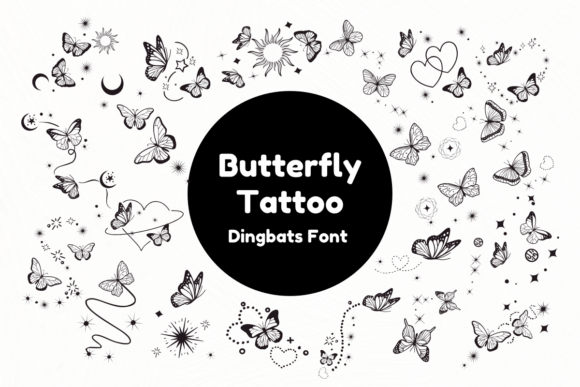 Butterfly Tattoo Font