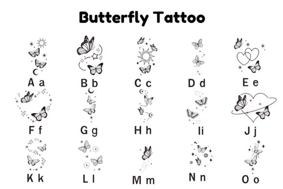 Butterfly Tattoo Font preview 2