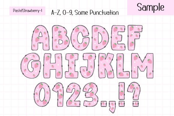 Pastel Strawberry Font preview 3