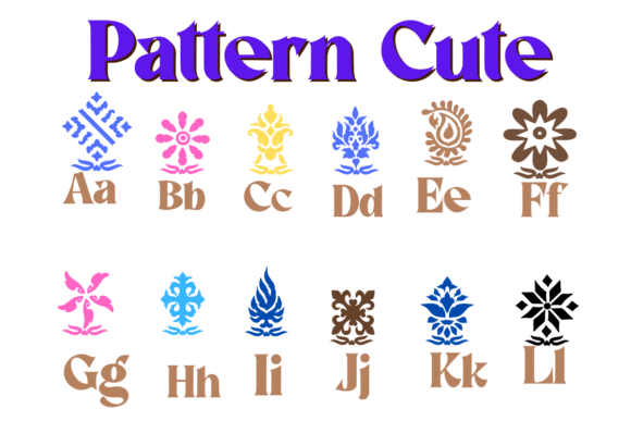 Pattern Cute Font preview 2