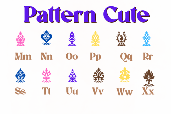 Pattern Cute Font preview 3