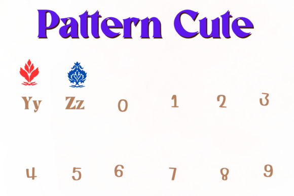 Pattern Cute Font preview 4
