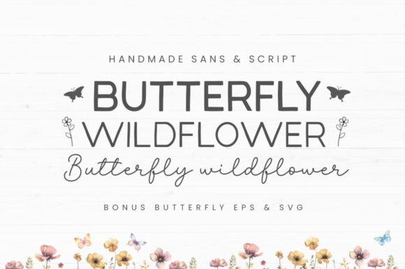 Butterfly Wildflower Font