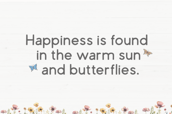 Butterfly Wildflower Font preview 2