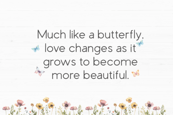 Butterfly Wildflower Font preview 3
