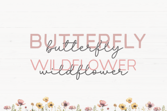 Butterfly Wildflower Font preview 4