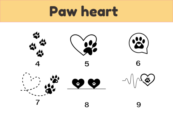 Paw Heart Font preview 4