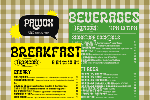 Pawon Font preview 3