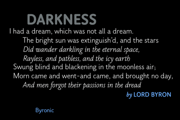 Byronic Font preview 2