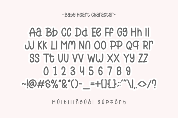 Baby Heart Font preview 3