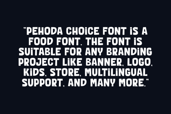 Pehoda Choice Font preview 4