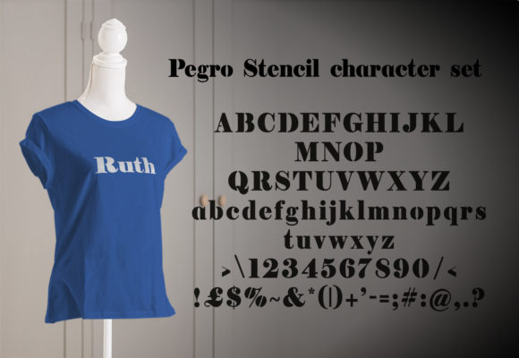 Pegro Stencil Font preview 2