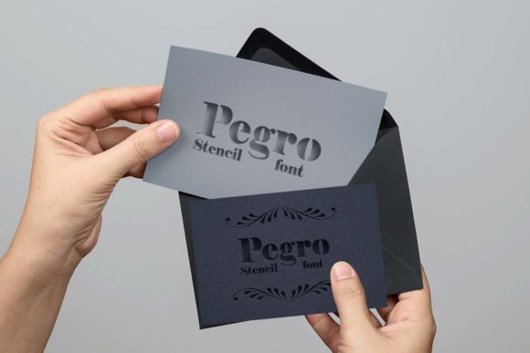 Pegro Stencil Font preview 3