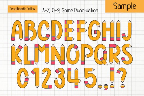 Pencil Doodle Font preview 3