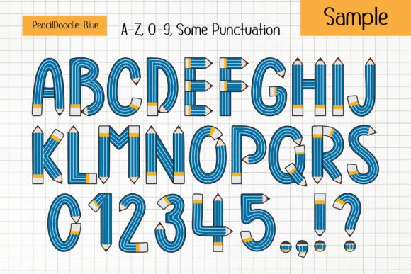 Pencil Doodle Font preview 4