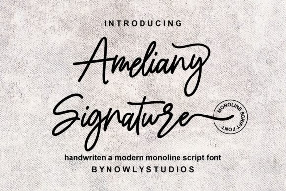 Ameliany Signature Font Ameliany Signature Font