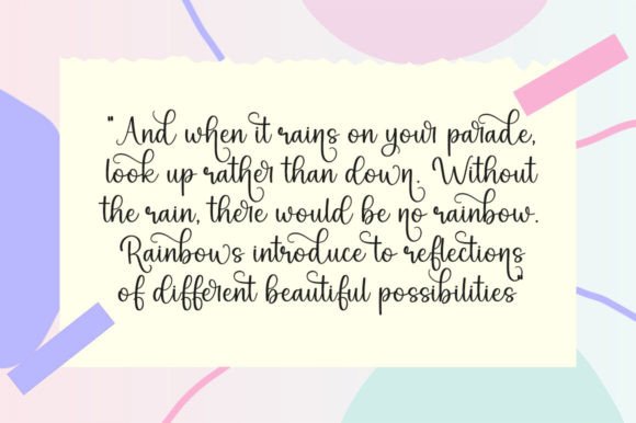 Perfectly Rainbow Font preview 2