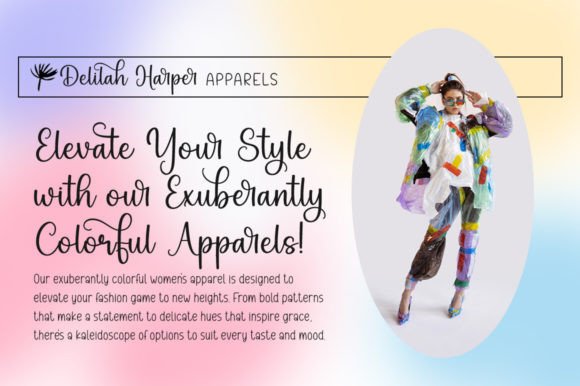 Perfectly Rainbow Font preview 3