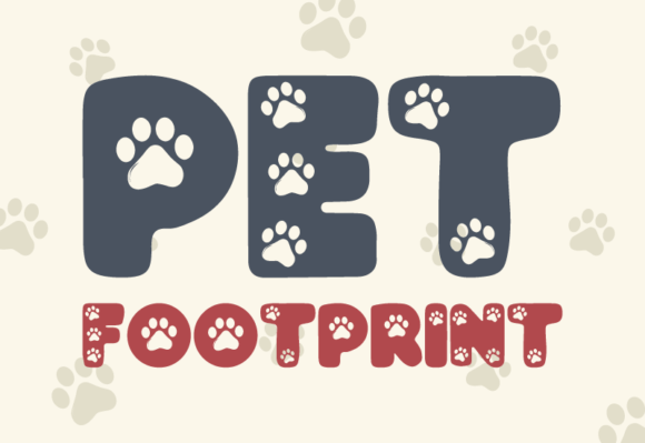 Pet Footprint Font preview 2