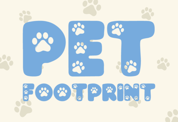 Pet Footprint Font preview 3