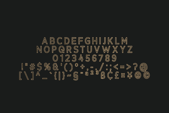 Phenom Outline Black Font preview 4