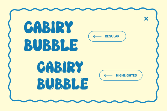 Cabiry Bubble Font preview 2