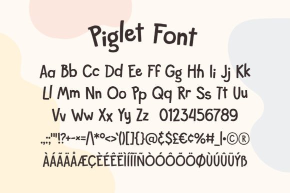 Piglet Font preview 2