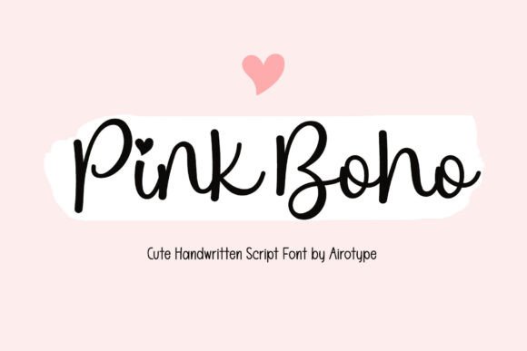 Pink Boho Font