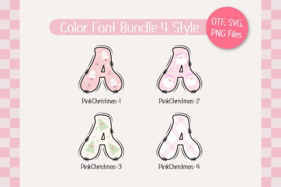Pink Christmas Font preview 2