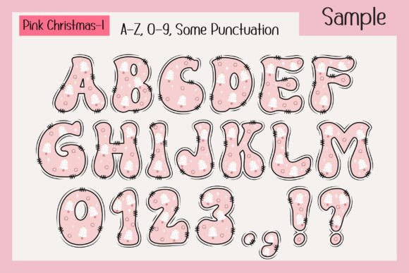 Pink Christmas Font preview 3