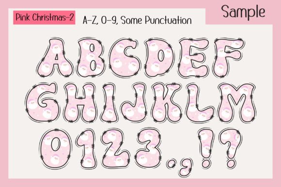 Pink Christmas Font preview 4