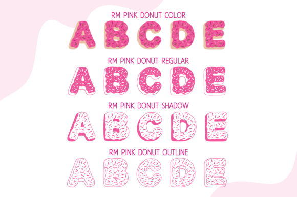 Pink Donut Font preview 3