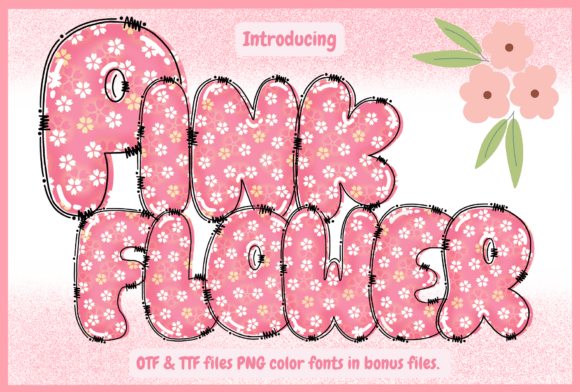 Pink Flower Font