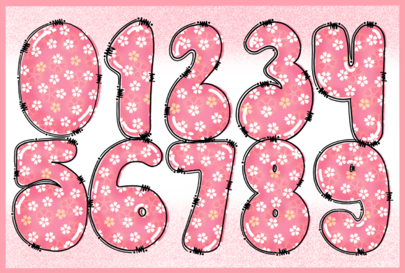 Pink Flower Font preview 3
