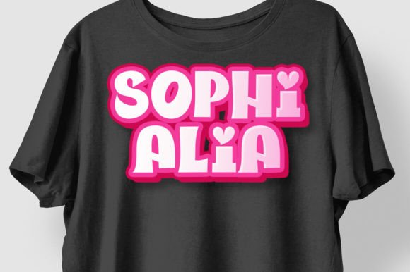 Pink Girl Font preview 3