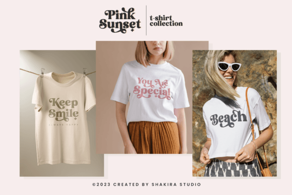 Pink Sunset Font preview 4