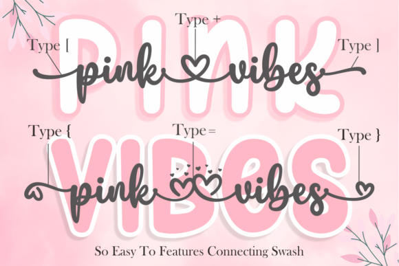 Pink Vibes Duo Font preview 2