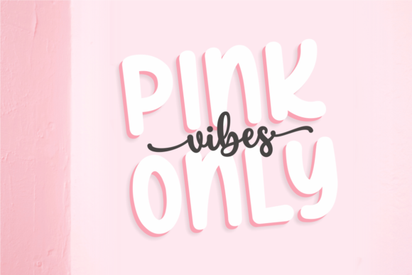 Pink Vibes Duo Font preview 3