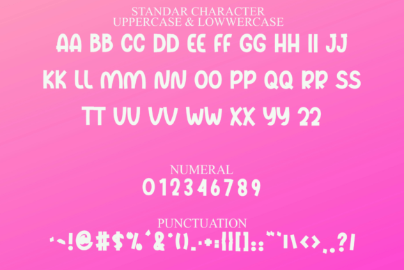 Pinky Magic Font preview 3