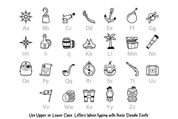 Pirate Doodle Font preview 2