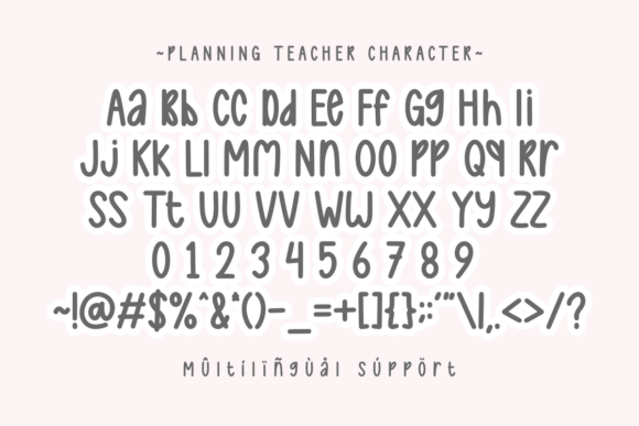 Planning Teacher Font preview 3