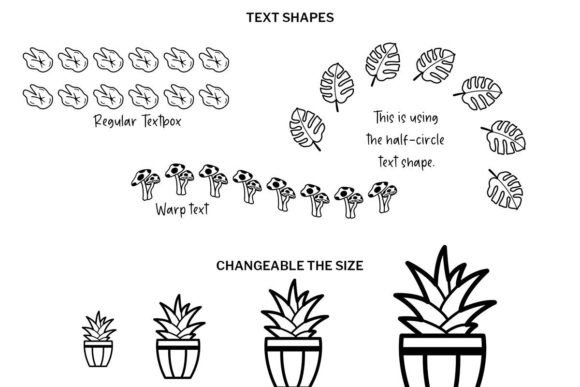 Plant Doodle Font preview 4