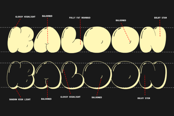 Pluffy Loon Font preview 2