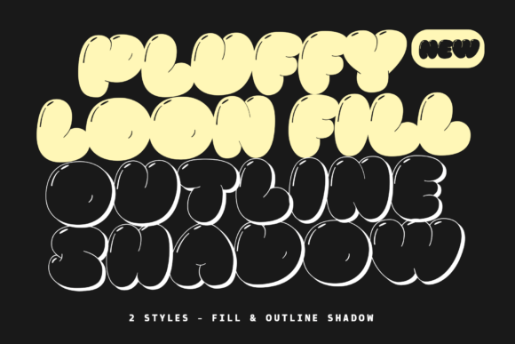 Pluffy Loon Font preview 3
