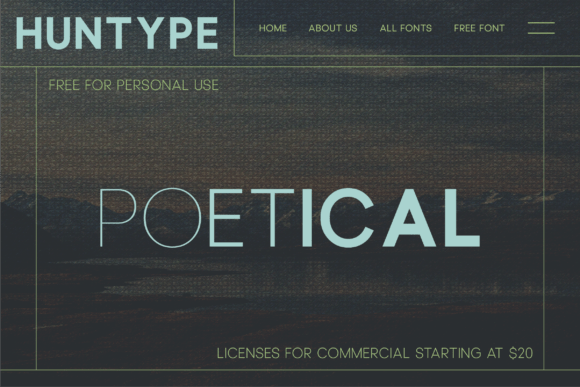 Poetical Font preview 2