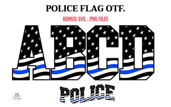 Police Flag Font
