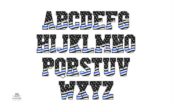 Police Flag Font preview 3