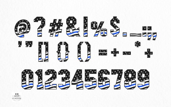 Police Flag Font preview 4