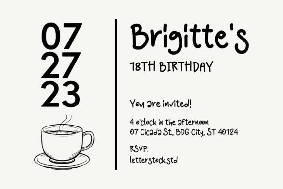 Potluck Font preview 2