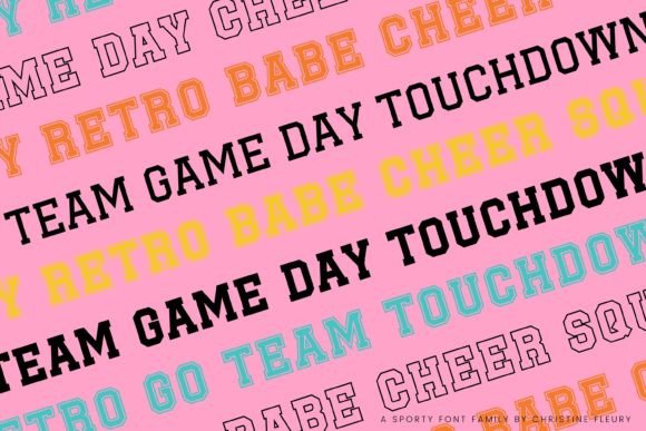 Preppy Varsity Font preview 3